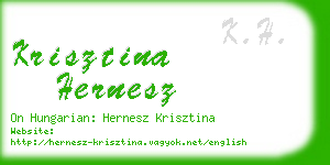 krisztina hernesz business card